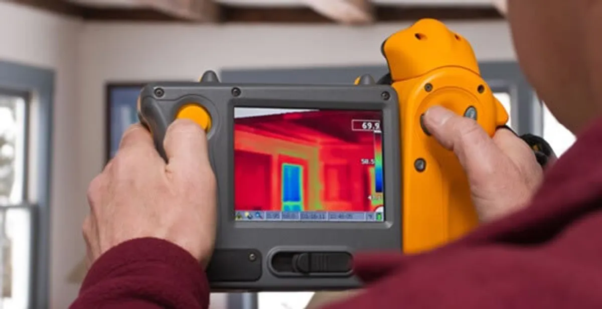 home energy audit service capturing thermal readings to analyze insulation and electrical efficiency in Sarasota, FL