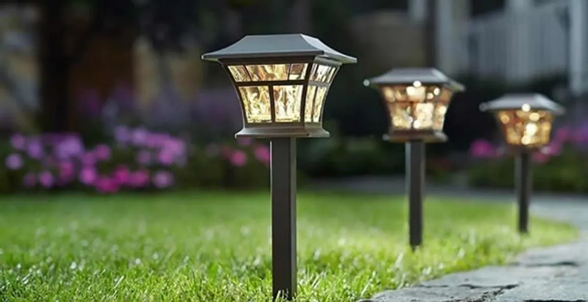 landscape lighting installation services with professionally installed pathway lights in Sarasota, FL