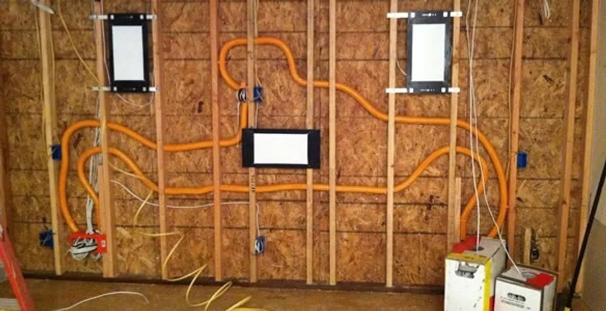 new construction wiring project displaying complete electrical system layout installed by professionals in Sarasota, FL