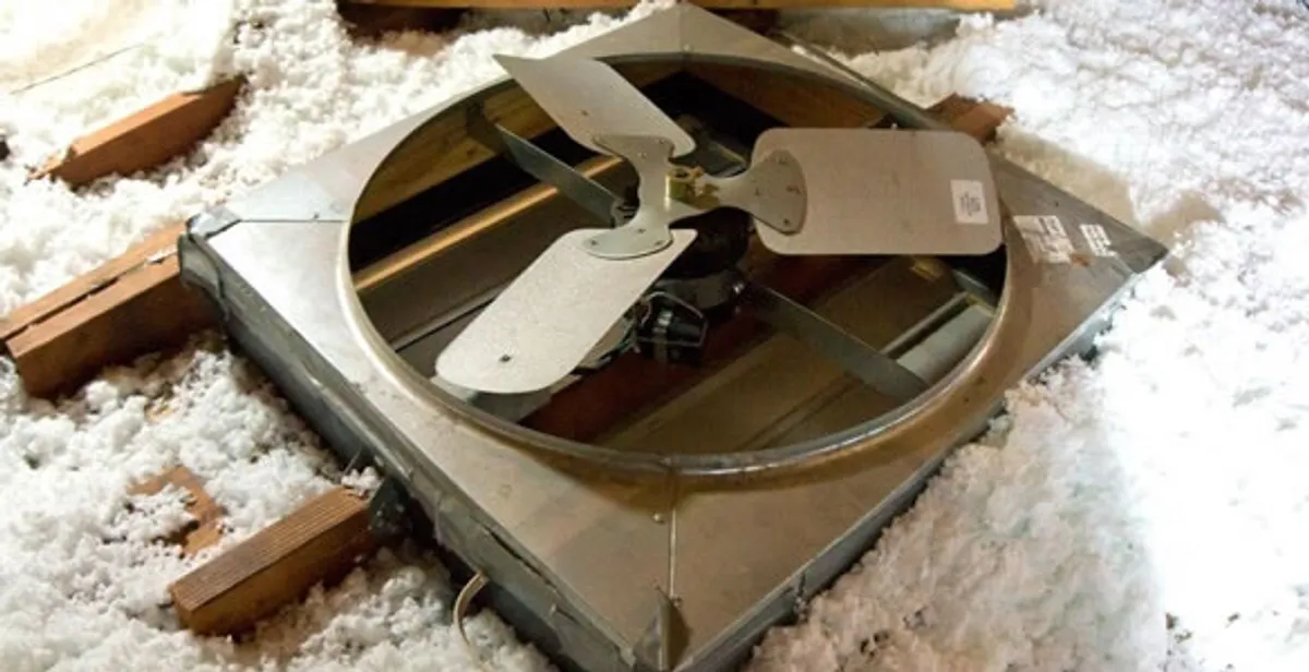 whole house fan installation services with attic-mounted ventilation unit in Sarasota, FL